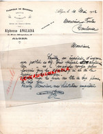 ALGERIE -ALGER- LETTRE ALPHONSE ANGLADA-FABRIQUE BROSSES BALAIS PLUMEAUX-3 RUE MOGADOR-1922 - Otros & Sin Clasificación