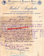 ALGERIE -ALGER- RARE LETTRE MICHEL  ANGLADA-MANUFACTURE BROSSES BALAIS PLUMEAUX-2 RUE SADI CARNOT-2 MUSTAPHA -1906 - Andere & Zonder Classificatie