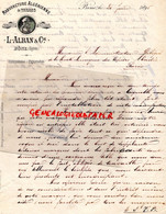 ALGERIE - BONE- RARE LETTRE MANUSCRITE 1896  L. ALABAN MANUFACTURE ALGERIENNE TABACS TABAC- A PAPIERS ABADIE PARIS - Otros & Sin Clasificación
