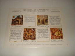 ESPAÑA - HISTORIA DE CATALUNYA - HOJA Nº 25 - BAIXA EDAT MITJANA (LA GENERALITAT) ** MNH - Feuillets Souvenir