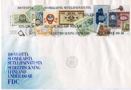 FINLAND 1985 Banknote Printing Works FDC.  Michel 960-67 - FDC