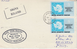 British Antarctic Territories (BAT) Ca RRS John Biscoe Card Ca BAT Signy 17 DE 1983 (TB186) - Covers & Documents