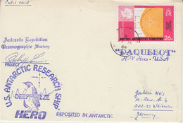 British Antarctic Territories (BAT) Ca USARS Hero Card Ca BAT Faraday 23 JA 1984 (TB187) - Brieven En Documenten