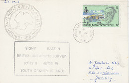 British Antarctic Territory (BAT)  Ca RRS Bransfield, Ca Signy Base H Ca BAT Signy 6 AP 1984 (TB188A) - Storia Postale