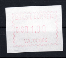 Atm  Frama Vignettes Minr 3.9  Brasilien Brasilia Small Value 1,00  Mint Mnh Color Compared With Michel Farbenführer - Automatenmarken (Frama)