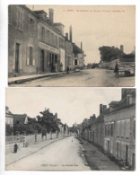 D 89 CPA  HERY  2 Cartes La Grande Rue Et Le Carrefour Ecrite N0134 - Hery