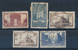 FRANCE - N° 258/259/260/260a)/261 OBLITERES - COTE : 19€65 - 1929/31 - Oblitérés