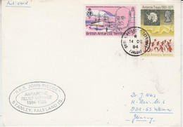 British Antarctic Territory (BAT) Card Ca RRS John Biscoe  Ca BAT Faraday 14 DE 1984 (TB191A) - Brieven En Documenten