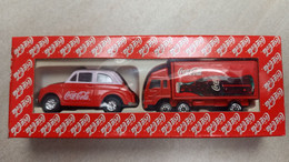 Coca Cola Camion Miniature + Fiat 500 Aux Couleurs Du Soda Dans La Boîte D'origine - Toys