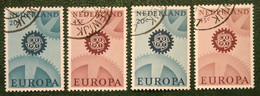 Europa CEPT 2 Type Met En Zonder Watermerk NVPH 882-885 (Mi 878-879 X + Y) 1967 Gestempeld USED NEDERLAND / NIEDERLANDE - Used Stamps