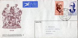 RSA - Republik Südafrika - Pharma FDC Addressed Or Special Cover Or Card - Mi# 361-2 - Inauguration President Fouche - Covers & Documents