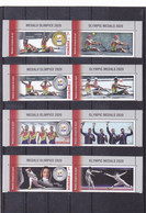 Romania Rumänien MNH ** Olympic Medals Tokio 2020 - 2021 Set With Labels! - Neufs