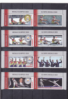 Romania Rumänien MNH ** Olympic Medals Tokio 2020 - 2021 Set With Labels! - Ongebruikt