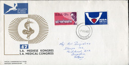 RSA - Republik Südafrika - FDC Addressed Or Special Cover Or Card - Mi# 382-3 - 1st Heart Transplant - Medical Congress - Lettres & Documents