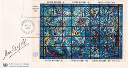 Nations Unies - Vitrail De Chagall 17 11 1967 - Brieven En Documenten