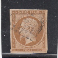 France - Année 1853/62 - N°YT 13B  -  Brun - - 1853-1860 Napoléon III