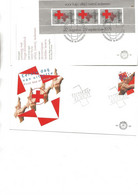 PAYS- BAS - 2 LETTRES FDC THEME CROIX ROUGE -ANNEE 1978- 1997 - FDC