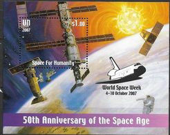 2007 UNO NEW YORK MI. Bl. 27I **MNH    World Space Week 4-10 October N2007 - Blocks & Kleinbögen