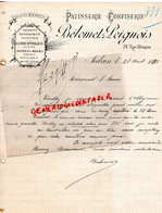 08- SEDAN- RARE LETTRE BELOMET PEIGNOIS-PATISIIER PATISSERIE CONFISERIE-24 RUE MAQUA- 1893 - Alimentare
