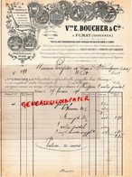 08- FUMAY - LETTRE VEUVE E. BOUCHER -MARCHANDISES EN GARE-  1891 - Alimentare