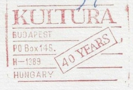 Hungary 1991 Fragment Cover From Budapest Meter Stamp With Slogan 40 Years Of Kultúra - Covers & Documents