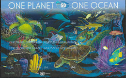 2010 UNO NEW YORK  Mi. Bl 32 **MNH  Ein Planet, Ein Ozean - 50 Jahre Internationale Ozeanographische Kommission - Blocks & Kleinbögen