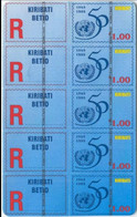 KIRIBATI 1995 UN 50th ANNIVERSARY $1.00 SPECIMEN UNO UNITED NATIONS StampCard - Kiribati (1979-...)