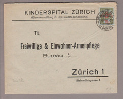 CH Portofreiheit Zu#9 10Rp. GR#836 Brief Zürich 1926-07-30 Kinderspital Zürich - Franquicia