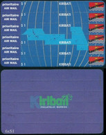 KIRIBATI 1993 Maps Flags $1 SPECIMEN StampCard - Iles