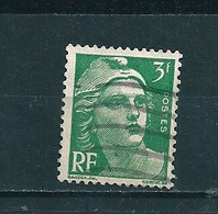 N° 716A Marianne De Gandon 3F Vert  Timbre  France OBLITÉRÉ 1945/1947 - Usati