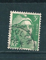 N° 716A Marianne De Gandon 3F Vert  Timbre  France OBLITÉRÉ 1945/1947 - Gebraucht