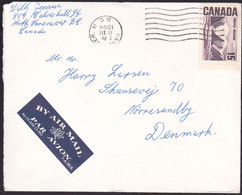 Canada 1968, Letter From Vancouver To Norresandby, Danmark (normal Paper) - Storia Postale