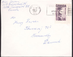 Canada 1967, Letter From Vancouver To Norresandby, Danmark (normal Paper) - Brieven En Documenten