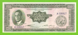 PHILIPPINES 200 PESOS 1949  P-140a UNC - Philippines