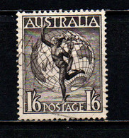 AUSTRALIA - 1949 - MERCURIO E GLOBO TERRESTRE - CON FILIGRANA - USATO - Usados