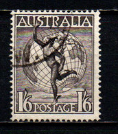 AUSTRALIA - 1949 - MERCURIO E GLOBO TERRESTRE - CON FILIGRANA - USATO - Gebruikt