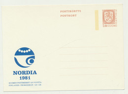 94-597 Finland Postcard Nordia Philatelic Exhibition 1981 Postal Stationery - Storia Postale