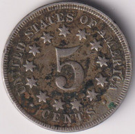 1868 , SHIELD NICKEL - 1866-83: Escudo