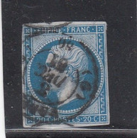 France -  Année 1853/62 - N°YT 14 - Type Empire - Oblitéré CàD - - 1853-1860 Napoleon III