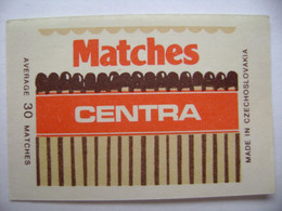 CENTRA Matches - 30 Matches - Matchbox Label (5 X 3,4 Cm) Czechoslovakia Export UK - Zündholzschachteletiketten