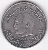 Tunisie 1 Dinar 1983 FAO . Habib Bourguiba, En Cupro Nickel, KM# 304 - Tunesië