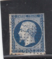 France -  Année 1853/62 - N°YT 14A - Type Empire - Oblitéré Pointillés Fins - 1853-1860 Napoleone III
