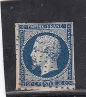 France -  Année 1853/62 - N°YT 14A - Type Empire - Oblitéré Pointillés Fins - 1853-1860 Napoléon III