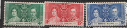 Hong Kong  1937  SG  137-9  Coronation Mounted Mint - Ongebruikt