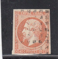 France - Année 1853/62 - N°YT 16 - Type Empire - Oblitération Gros Points Carrés - 1853-1860 Napoléon III