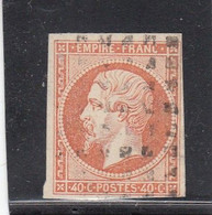 France - Année 1853/62 - N°YT 16 - Type Empire - Oblitération Gros Points Carrés - 1853-1860 Napoléon III.