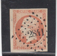 France -  Année 1853/62 - N°YT 16 - Type Empire - Oblitéré Losange PC - 1853-1860 Napoleon III