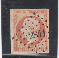 France -  Année 1853/62 - N°YT 16 - Type Empire - Oblitéré Losange PC - 1853-1860 Napoléon III.