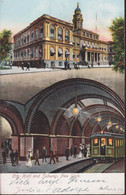 AK. POST CARD, City Hall And Subway, New York, Gel. 1907 - Places & Squares