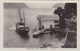 The Steamship D/S Hordaland Backs Out From A Quay In Hardanger In The 1910s?-Unused - Norway